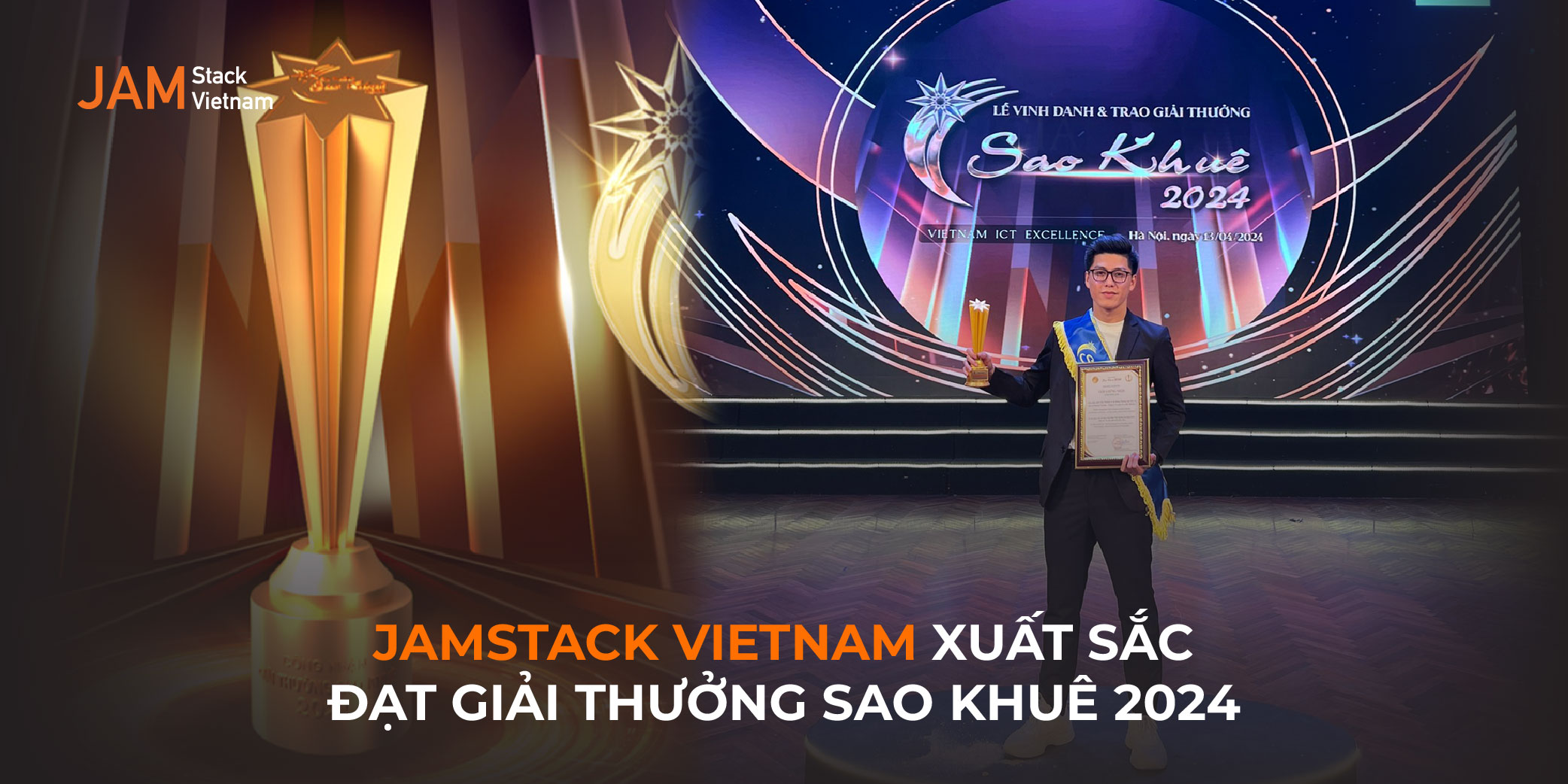 JAMstack Vietnam xuất sắc đạt giải thưởng Sao Khuê 2024 với đề cử “Giải pháp tư vấn phát triển Website và hệ thống Thương mại điện tử”
