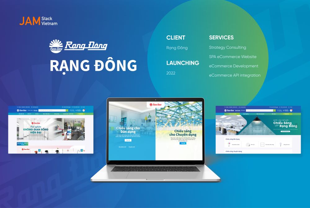 Dự án Rạng Đông Store do JAMstack Vietnam thực hiện