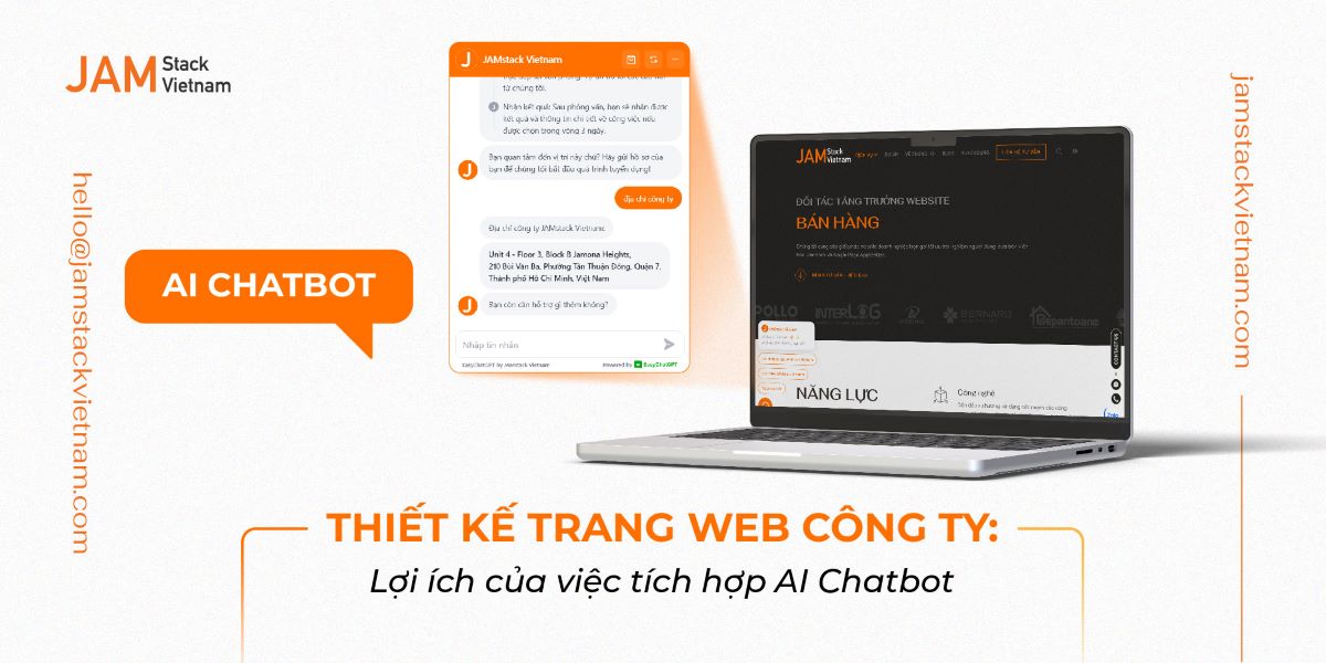 Thiết kế trang web công ty: Lợi ích của việc tích hợp AI Chatbot