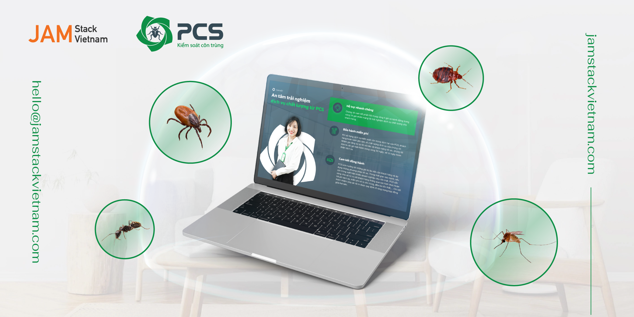 PCS Việt Nam - Phát triển trải nghiệm số tuyệt vời cho khách hàng ngành dịch vụ côn trùng